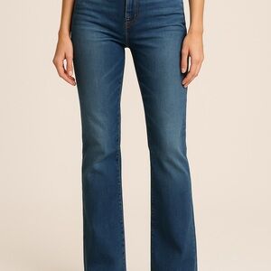 J Brand Blue Mid-Rise Flare Jeans